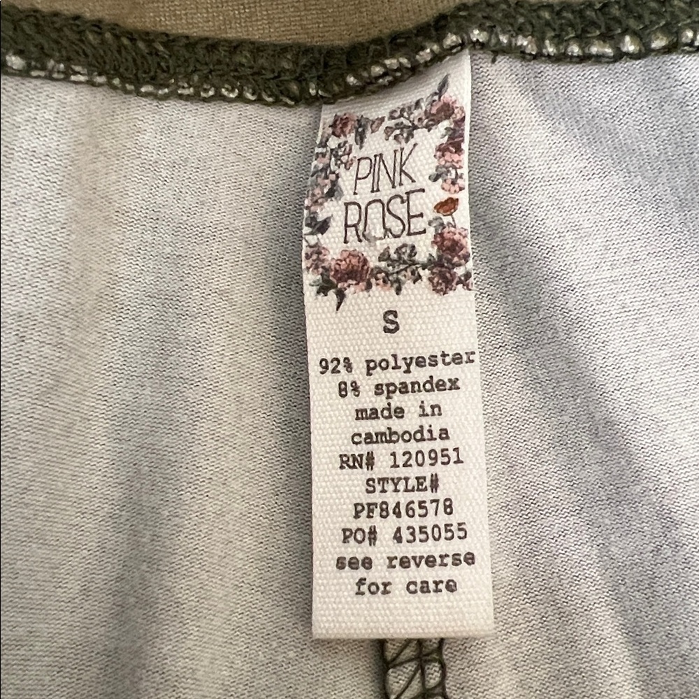 Pink Rose Textured  Camo Leggings Sz S - Picture 6 of 8